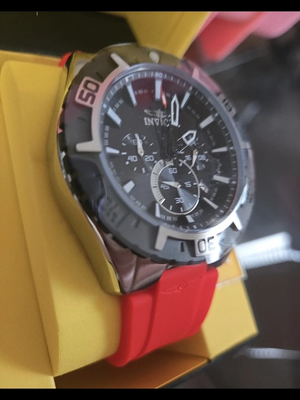37631 Invicta Aviator Propel Men's Watch 48mm Red/Black